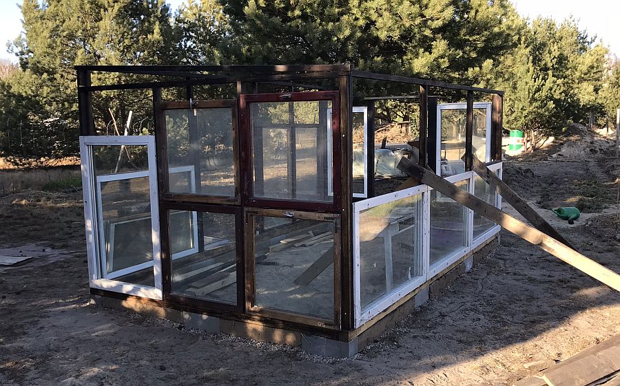 oczep i krokwie szklarni